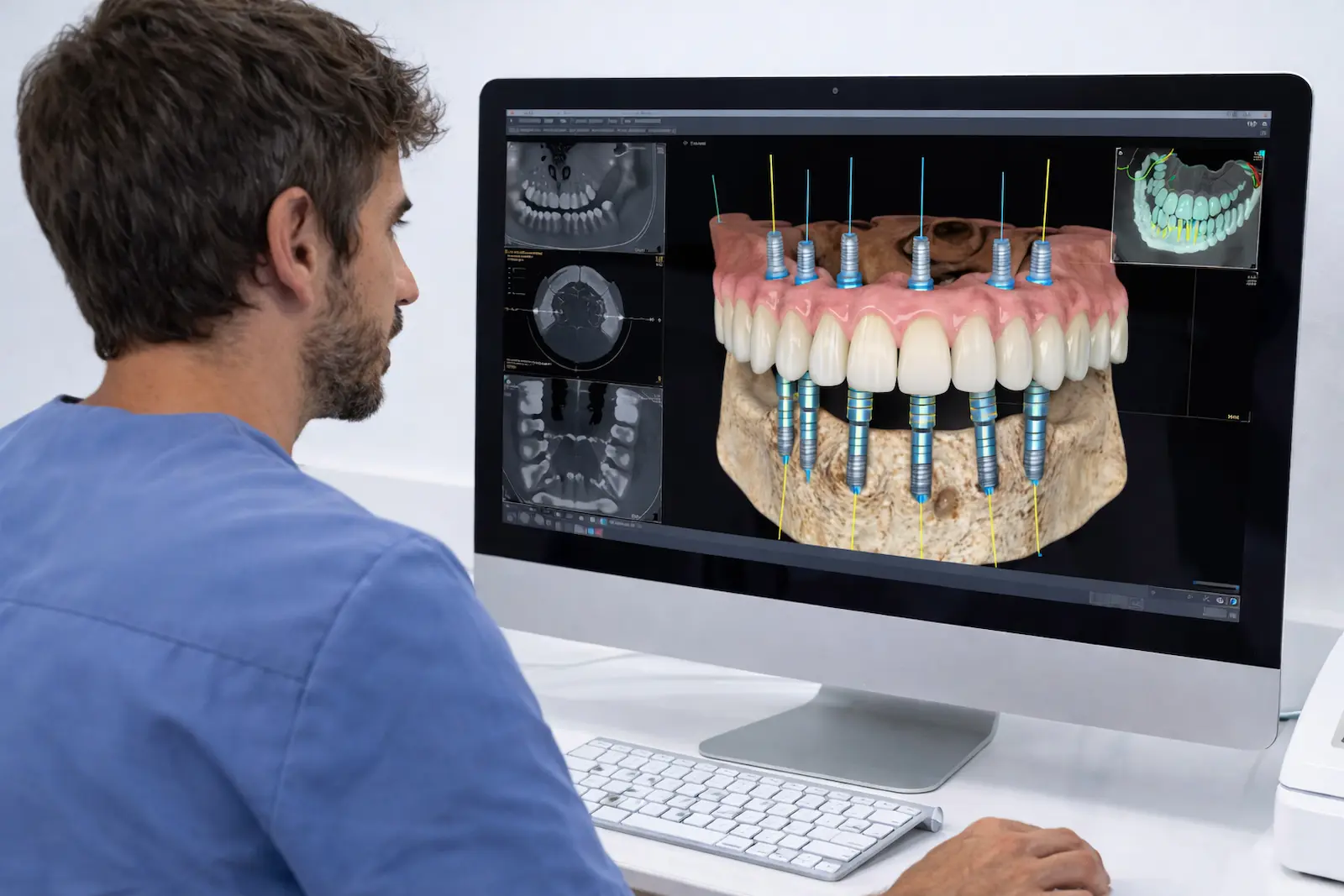Planificación digital de implantes dentales en toda la boca en Valencia